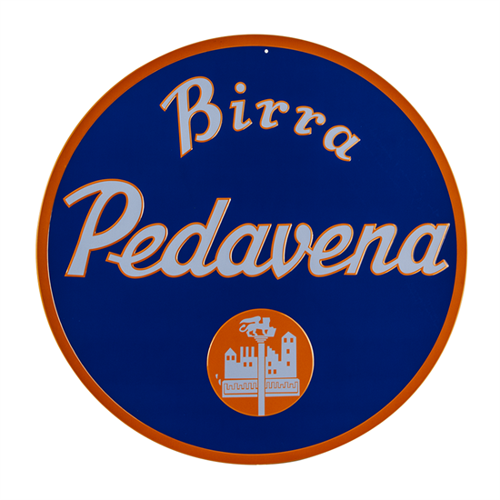 TARGA IN METALLO PEDAVENA  DIAM. 40